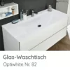 Glazen wastafel Optiwhite 1232 mm